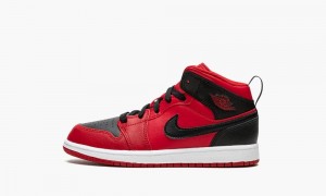 Nike Air Jordan 1 Mid PS 'Reverse Bred' Lasten Kengät Punainen Mustat Valkoinen | 824VGAUHO