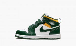 Nike Air Jordan 1 Mid PS 'Sonics' Lasten Kengät Vihreä Valkoinen | 670TJFWRL
