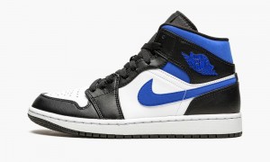 Nike Air Jordan 1 Mid 'Racer Blue / Black / White' Miesten Kengät Valkoinen Sininen Mustat | 984KDHLSA