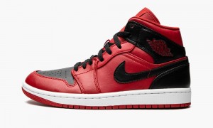 Nike Air Jordan 1 Mid 'Reverse Bred' Miesten Kengät Punainen Mustat Valkoinen | 314NGCEXB
