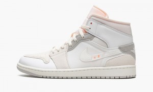 Nike Air Jordan 1 Mid SE Craft Miesten Kengät Valkoinen Harmaat | 378JQPEXN