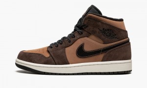 Nike Air Jordan 1 Mid SE 'Earth Tone' Miesten Kengät Tummansuklaa Punainen | 179YIUVFG