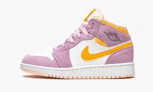 Nike Air Jordan 1 Mid SE GS 'Arctic Pink' Lasten Kengät Pinkki Kultaiset | 042SJAXEK