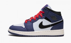 Nike Air Jordan 1 Mid SE (GS) 'Deep Royal' Lasten Kengät Syvä Kuninkaallinen Sininen Mustat | 218URGTHX