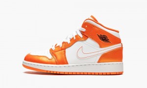 Nike Air Jordan 1 Mid SE GS 'Electro Orange' Lasten Kengät Oranssi Mustat Valkoinen | 423BYUQSP
