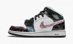 Nike Air Jordan 1 Mid SE GS 'Take Flight' Lasten Kengät Valkoinen Vaaleanpunainen Sininen | 483LUZNPD