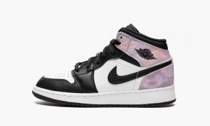 Nike Air Jordan 1 Mid SE GS 'Tie Dye' Lasten Kengät Mustat Koralli Valkoinen | 014VTXNSU