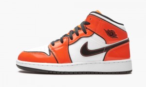 Nike Air Jordan 1 Mid SE GS 'Turf Orange' Lasten Kengät Oranssi Mustat Valkoinen | 132AUNMWF