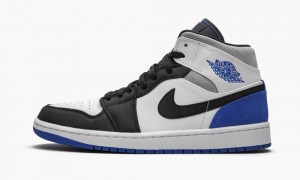 Nike Air Jordan 1 Mid SE 'Game Royal Black Varvas' Miesten Kengät Valkoinen Kuninkaallinen Sininen Mustat | 835ZRWJMK