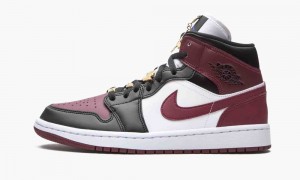 Nike Air Jordan 1 Mid SE 'Gold Pendants' Naisten Kengät Mustat Punainen Valkoinen | 912JEVRSN