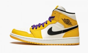 Nike Air Jordan 1 Mid SE 'Lakers' Miesten Kengät Kultaiset Mustat | 312CGEJRV