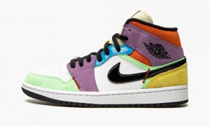 Nike Air Jordan 1 Mid SE 'Lightbulb' Naisten Kengät Valkoinen Mustat | 950XEMJBQ