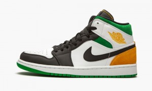 Nike Air Jordan 1 Mid SE 'Oakland' Miesten Kengät Valkoinen Oranssi Mustat | 642YNGWEL