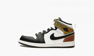 Nike Air Jordan 1 Mid SE PS 'Heat Reactive' Lasten Kengät Valkoinen Mustat | 167ILZEVX