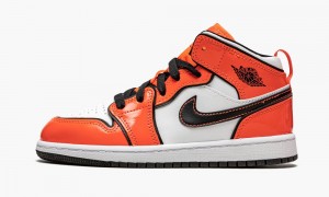 Nike Air Jordan 1 Mid SE PS 'Turf Orange' Lasten Kengät Oranssi Mustat Valkoinen | 783GNAPFJ