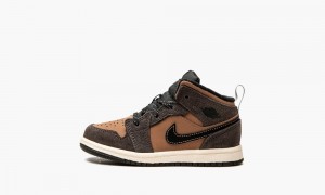 Nike Air Jordan 1 Mid SE (TD) Lasten Kengät Tummansuklaa Punainen | 243UKZGWY