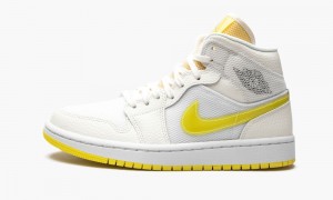 Nike Air Jordan 1 Mid SE 'Voltage Yellow' Naisten Kengät Valkoinen Keltainen | 634DIFBYZ