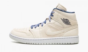 Nike Air Jordan 1 Mid 'Sanddrift' Naisten Kengät Laivastonsininen | 038MZKFSI