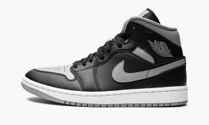 Nike Air Jordan 1 Mid 'Shadow' Naisten Kengät Mustat Harmaat Valkoinen | 594MZJNGR