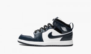 Nike Air Jordan 1 Mid TD 'Armory Navy' Lasten Kengät Laivastonsininen Valkoinen Mustat | 569MUGDCT
