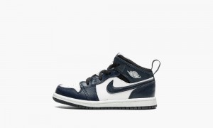 Nike Air Jordan 1 Mid TD Lasten Kengät Laivastonsininen Valkoinen Mustat | 029SJGMPW