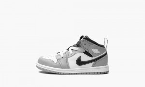 Nike Air Jordan 1 Mid TD 'Light Smoke Grey' Lasten Kengät Harmaat Valkoinen | 341UPSJKD