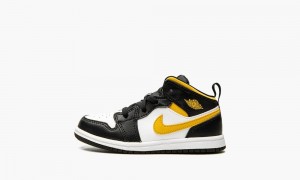Nike Air Jordan 1 Mid (TD) 'Pollen' Lasten Kengät Valkoinen Mustat | 249XVKPYH