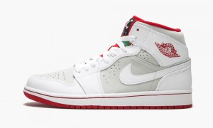 Nike Air Jordan 1 Mid WB 'Hare' Miesten Kengät Valkoinen Punainen Hopea | 193RWHBUJ