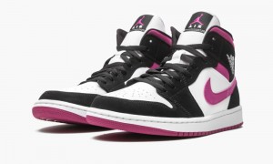 Nike Air Jordan 1 Mid W 'Magenta' Naisten Kengät Valkoinen Mustat | 675WLFBUE
