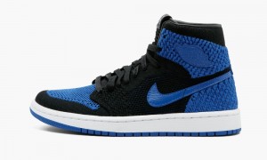 Nike Air Jordan 1 Ret Hi Flyknit BG Lasten Kengät Mustat Kuninkaallinen Sininen Valkoinen | 604XKVUHF