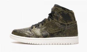 Nike Air Jordan 1 Retro Hi Pre 'Snakeskin' Naisten Kengät Oliivinvihreä Mustat | 492TLHZYD