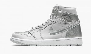 Nike Air Jordan 1 Retro High CO.JP 'Metallic Silver' Miesten Kengät Harmaat Valkoinen Metal | 972JRLEXD