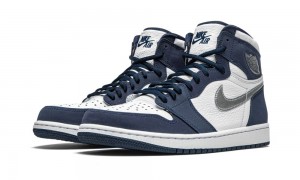 Nike Air Jordan 1 Retro High CO.JP 'Midnight Navy' Miesten Kengät Valkoinen Metal Hopea | 829NIEXYO