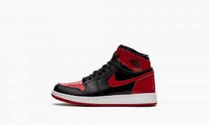 Nike Air Jordan 1 Retro High GS 'Kiiltonahka Bred' Lasten Kengät Mustat Punainen Valkoinen | 059DZYARW