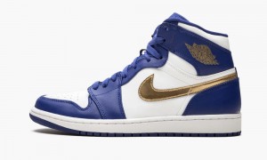 Nike Air Jordan 1 Retro High Miesten Kengät Valkoinen Sininen | 280JEHYNZ