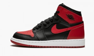 Nike Air Jordan 1 Retro High OG BG 'Banned' Lasten Kengät Mustat Punainen Valkoinen | 510CQFTYD