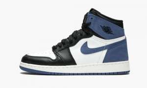 Nike Air Jordan 1 Retro High OG BG 'Blue Moon' Lasten Kengät Valkoinen Sininen Mustat | 419HIQNVJ