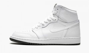 Nike Air Jordan 1 Retro High OG BG 'Perforated' Lasten Kengät Valkoinen Mustat | 648TZAUNF