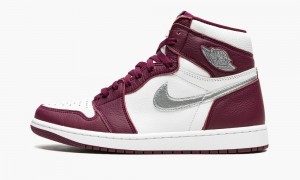 Nike Air Jordan 1 Retro High OG 'Bordeaux' Miesten Kengät Viininpunainen Valkoinen Metal Hopea | 901FEHCUY