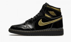 Nike Air Jordan 1 Retro High OG GS 'Black Metallic Gold' Lasten Kengät Mustat Metal Kultaiset | 294DTMIXZ