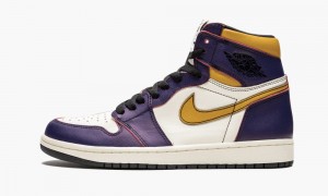 Nike Air Jordan 1 Retro High OG 'LA to Chicago' Miesten Kengät Violetit Kultaiset | 081KFULOA