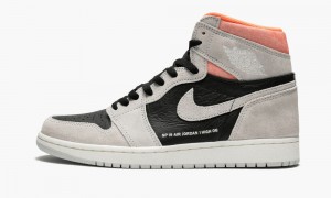 Nike Air Jordan 1 Retro High OG 'Neutraalit Grey/Hyper Crimson' Miesten Kengät Harmaat Mustat | 147TWYOKQ