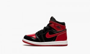 Nike Air Jordan 1 Retro High OG TD 'Bred Kiiltonahka' Lasten Kengät Mustat Punainen Valkoinen | 518LHNUAW