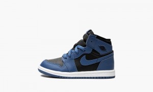 Nike Air Jordan 1 Retro High TD 'Dark Marina Blue' Lasten Kengät Tummansininen Mustat Valkoinen | 389YDFSNM