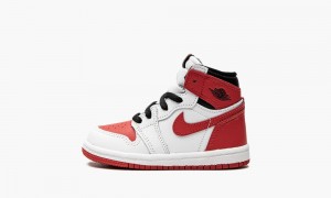 Nike Air Jordan 1 Retro High TD 'Heritage' Lasten Kengät Valkoinen Punainen Mustat | 428OUGWBF