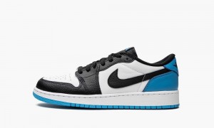 Nike Air Jordan 1 Retro Low OG GS Lasten Kengät Valkoinen Sininen Mustat | 674EFADJQ
