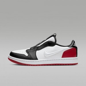 Nike Air Jordan 1 Retro Low Slip Naisten Kengät Mustat Valkoinen Punainen | 158NXOBZT
