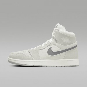 Nike Air Jordan 1 Zoom CMFT 2 Naisten Kengät Valkoinen Vaaleanhopea Harmaat | 856JKVMFC