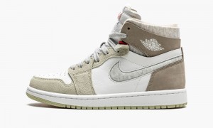 Nike Air Jordan 1 Zoom CMFT 'Olive Aura' Naisten Kengät Valkoinen Harmaat Oliivinvihreä | 603QXOBLM