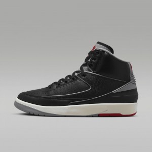 Nike Air Jordan 2 Retro Miesten Kengät Mustat Punainen Harmaat | 678ENFCDW
